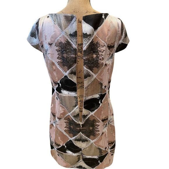 Vince Camuto Women's Geometric Jacquard Sheath Dress Size 12 Multicolor - Picture 6 of 12